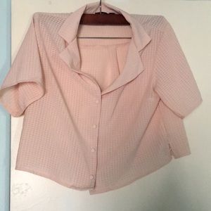 Light pink cropped top
